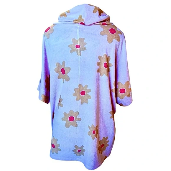 INOAH Dog in Hat Floral Poncho Top Size S - Picture 4 of 10